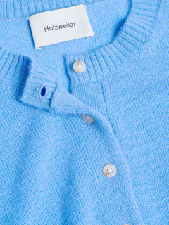 W. Cashmere Cardigan - Blue
