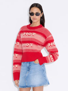 Hot Cropped Crew - Red
