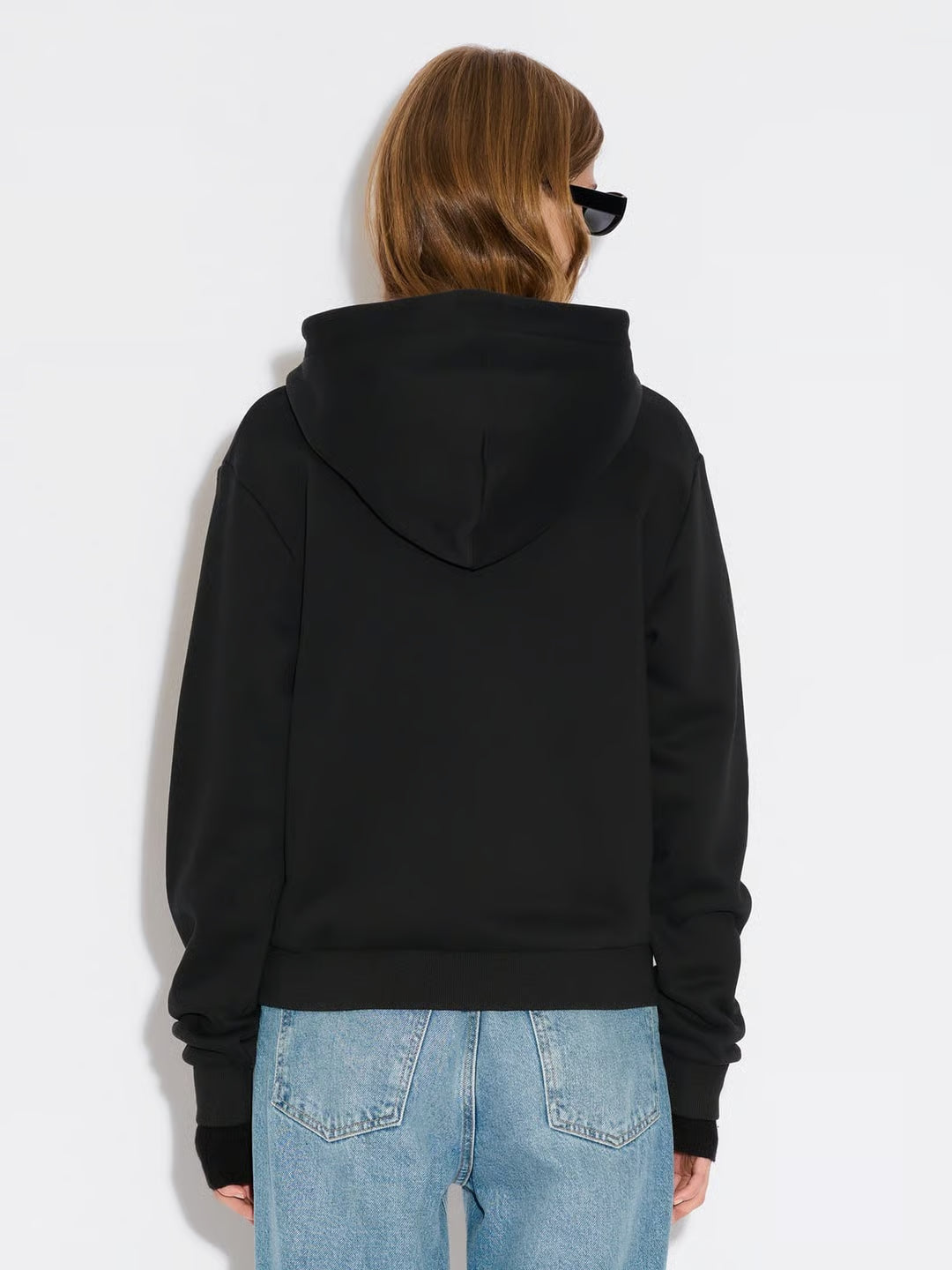 W Regular Zip Hoodie - Black