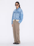 W Cropped Denim Jacket - Lt. Blue