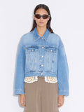 W Cropped Denim Jacket - Lt. Blue