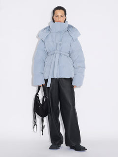 Steilia Brushed Down Jacket - Light Blue