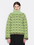 Norwegian Wool Turtleneck - Green Mix