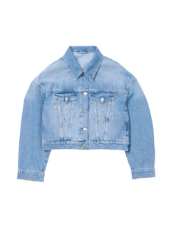 W Cropped Denim Jacket - Lt. Blue