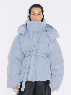 Steilia Brushed Down Jacket - Light Blue