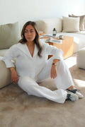 Linen Sailor Pant - White