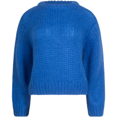 Suanne Ls Knit O-Neck - Nebulas Blue