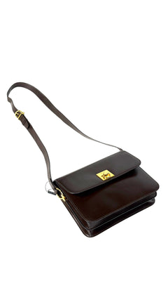 Celine Box Shoulder Bag - Dark Brown