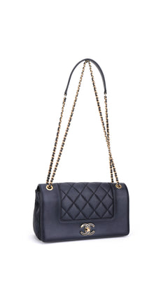 Chanel Mademoiselle Flap Bag Medium - Navy