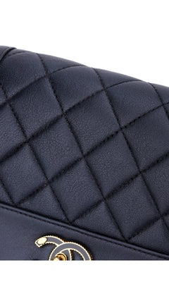Chanel Mademoiselle Flap Bag Medium - Navy