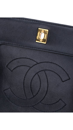Chanel Mademoiselle Flap Bag Medium - Navy