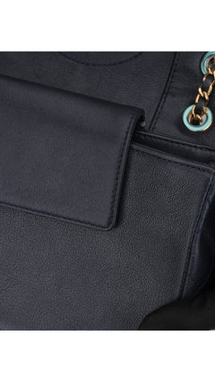 Chanel Mademoiselle Flap Bag Medium - Navy