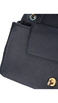 Chanel Mademoiselle Flap Bag Medium - Navy