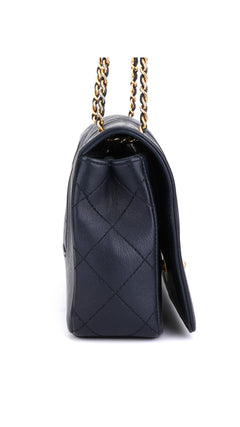 Chanel Mademoiselle Flap Bag Medium - Navy