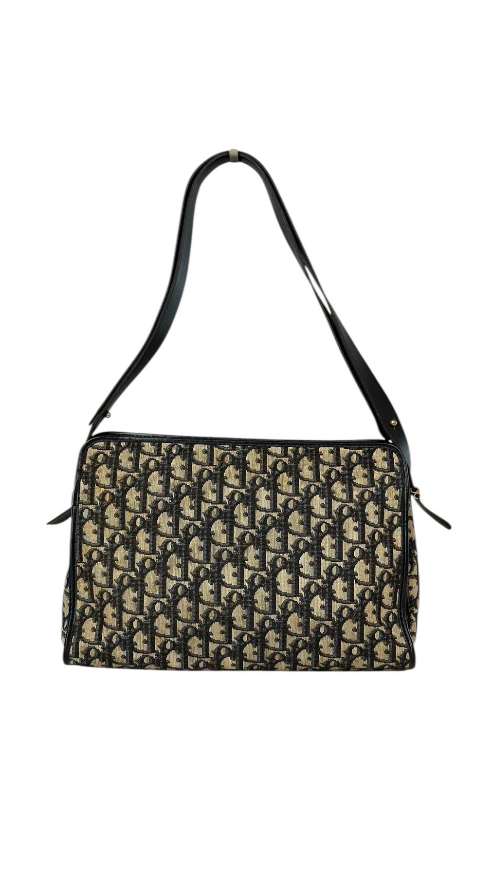 Dior Trotter Canvas Shoulder Bag - Black