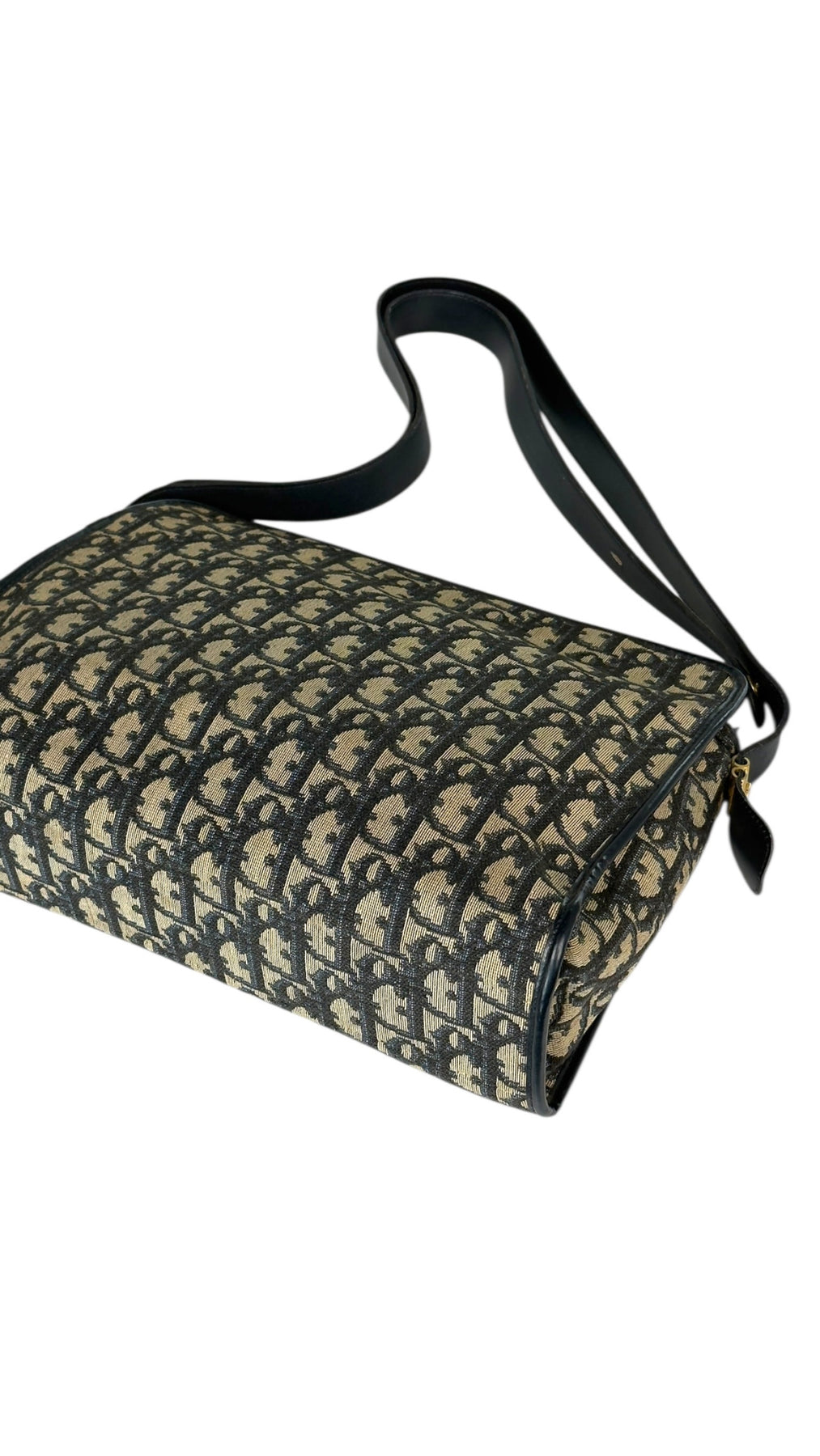 Dior Trotter Canvas Shoulder Bag - Black
