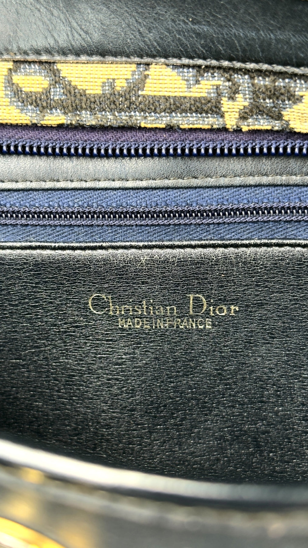 Dior Trotter Canvas Shoulder Bag - Black