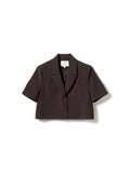 N-Leanne Crop Blazer - Chocolate