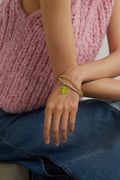 Micro Mexican Chain Bracelet - Clear Gold