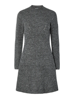 Yasdolly Ls Knit Dress - Medium Grey Melange