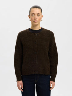 Lulu Ls Knit Short Cardigan - Delicioso Melange