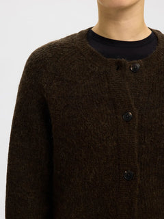 Lulu Ls Knit Short Cardigan - Delicioso Melange