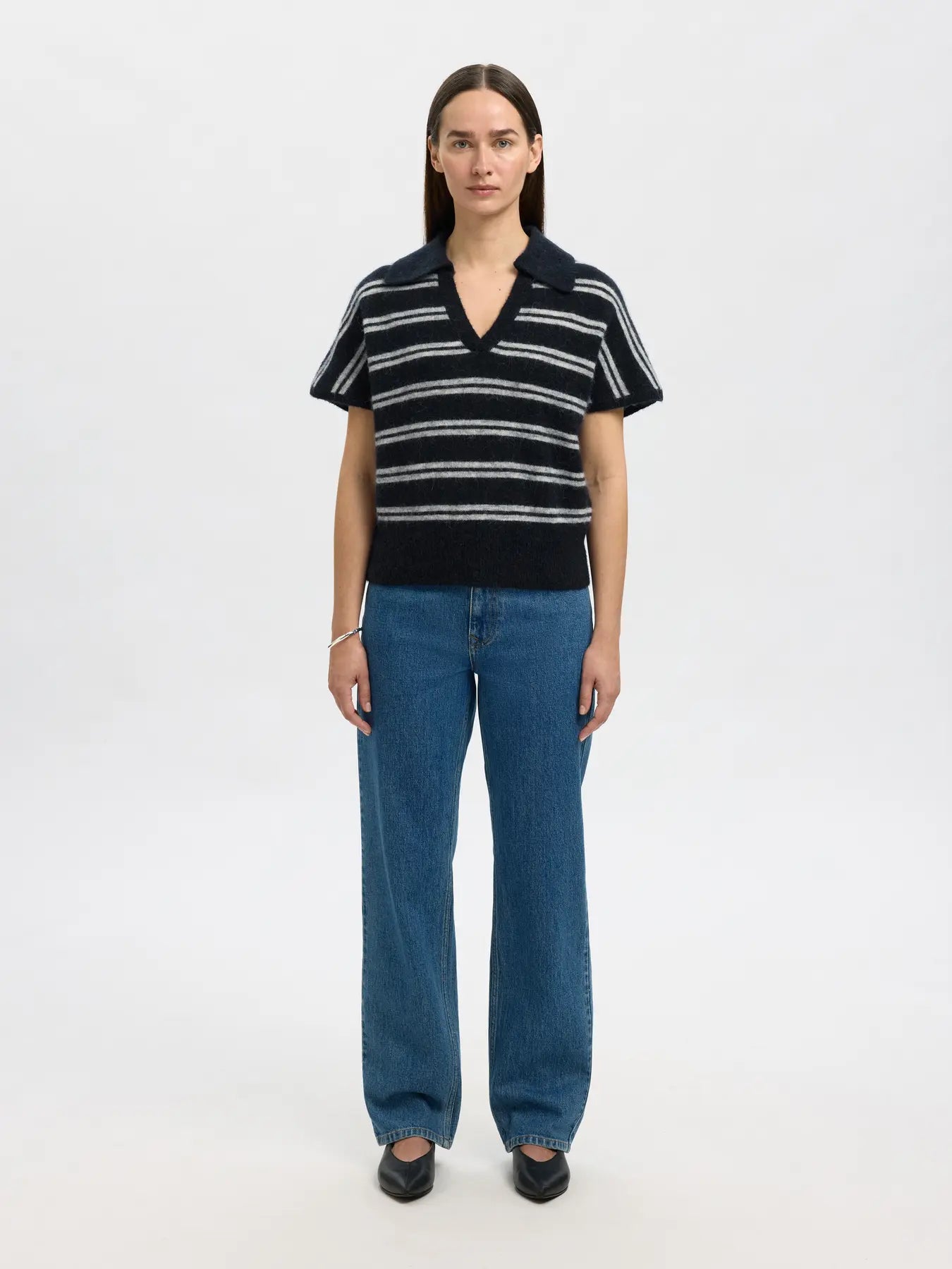 Lulu Ss Knit Polo - Dark Sapphire Lgm