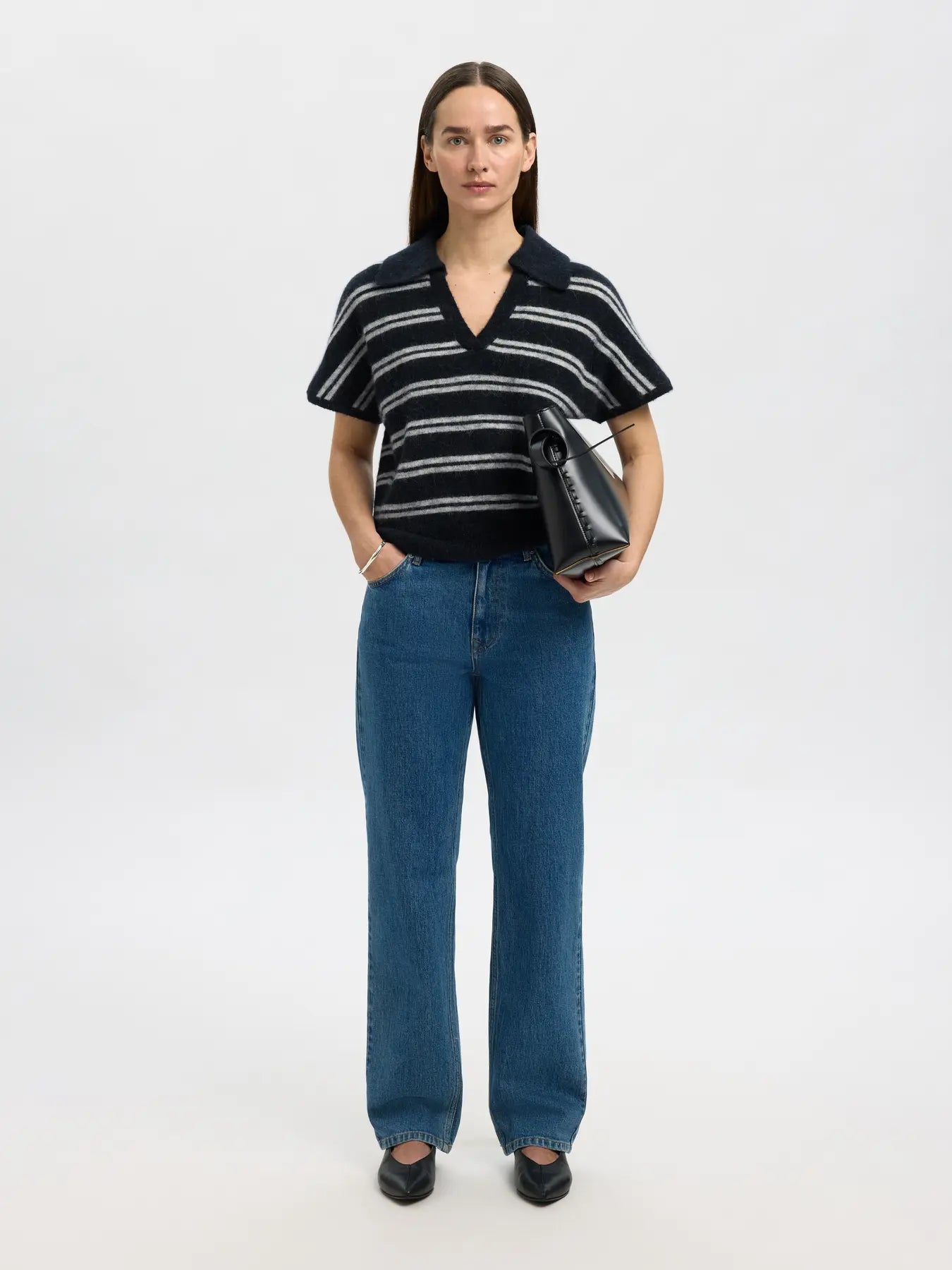 Lulu Ss Knit Polo - Dark Sapphire Lgm