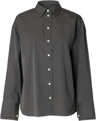 Dan Ls Oversized Shirt - Chocolate Torte Stripes