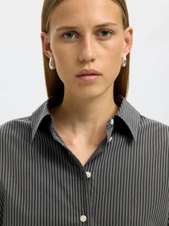 Dan Ls Oversized Shirt - Chocolate Torte Stripes