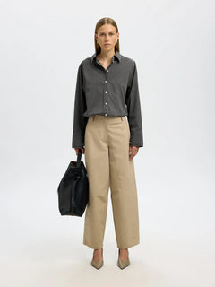 Dan Ls Oversized Shirt - Chocolate Torte Stripes