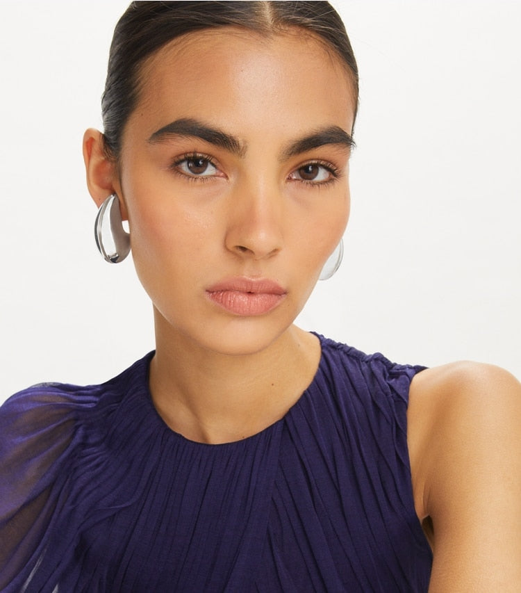 Wave Earrings - Light Silver