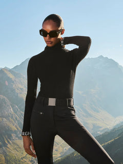 Mira Long Sleeve Knit Sweater - Black
