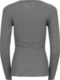2X2 Cotton Stripe Tuba Tee Ls - Black/Vanilla Ice
