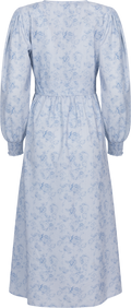 Adelic Long Dress - Soft Blue Blossom
