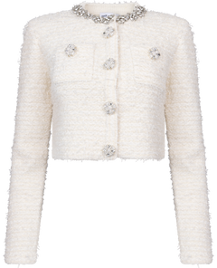 Textured Knit Cardigan - Cream