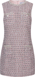 Boucle Sleeveless Mini Dress - Pink