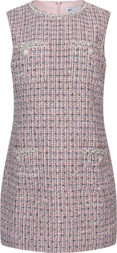 Boucle Sleeveless Mini Dress - Pink