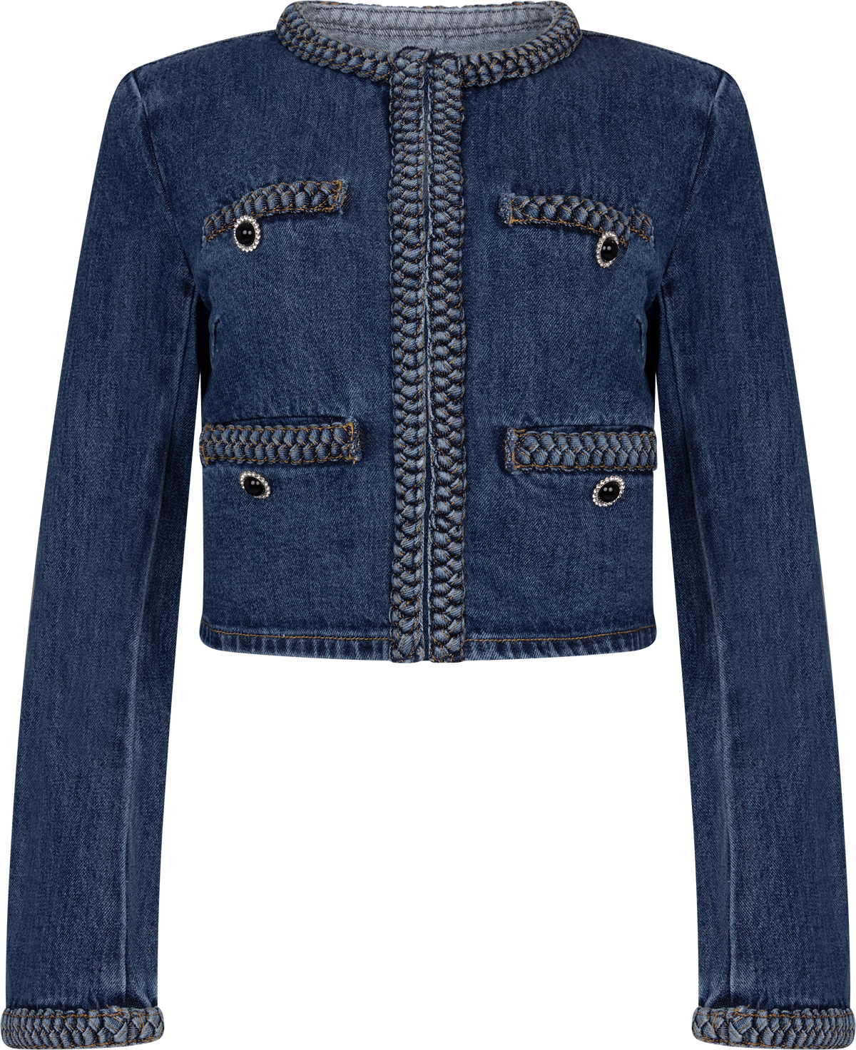 Denim Braided Jacket - Blue