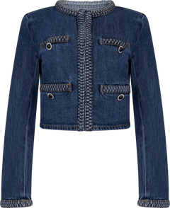 Denim Braided Jacket - Blue