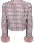 Boucle Fur Cuff Jacket - Pink
