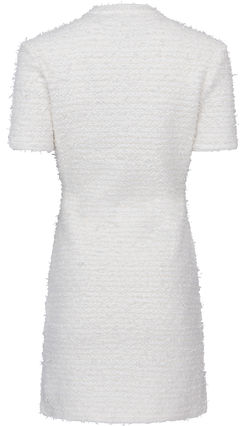 Textured Knit Mini Dress - Cream