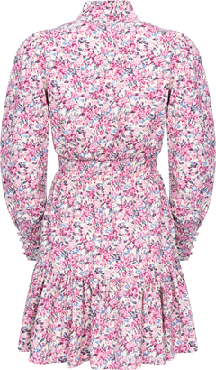 Liv Cord Flower Dress - Pink Flower