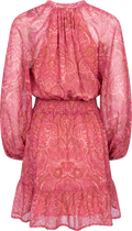 Raina Chiffon B Dress - Red Paisley