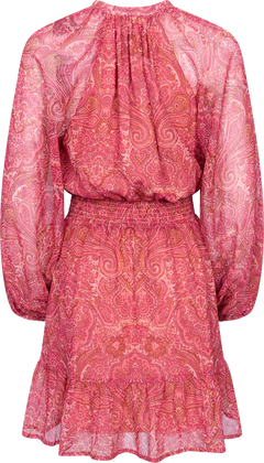 Raina Chiffon B Dress - Red Paisley