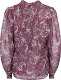 Emma Chiffon B Paisley Blouse - Wine Paisley