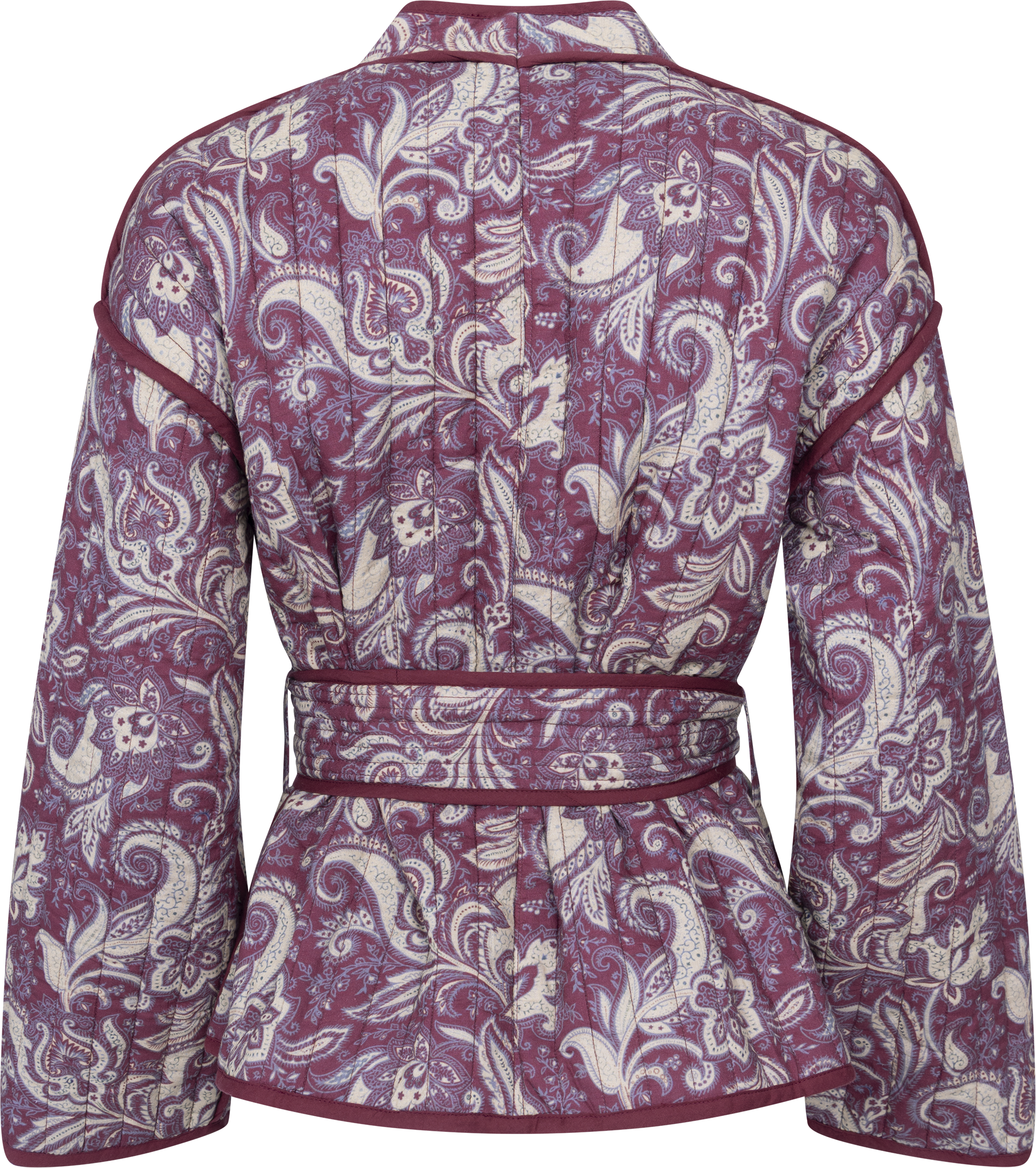 Una Quilted Jacket - Wine Paisley