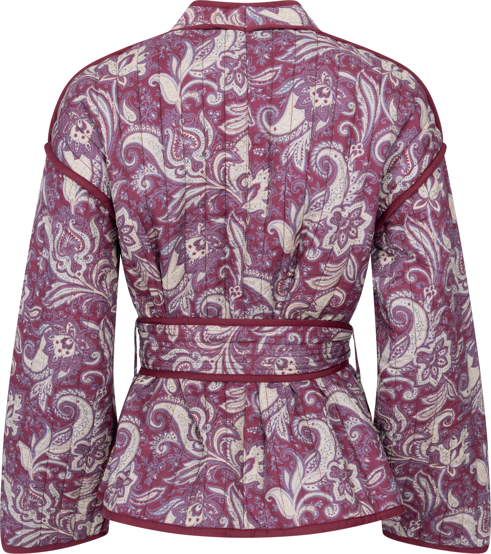 Una Quilted Jacket - Wine Paisley