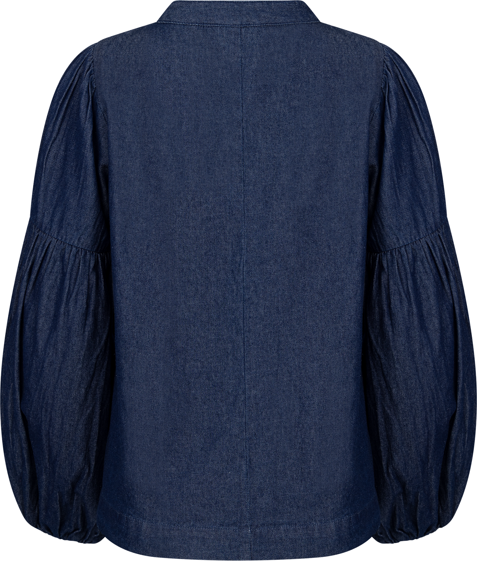 Ria Tie Up Blouse - Dark Denim