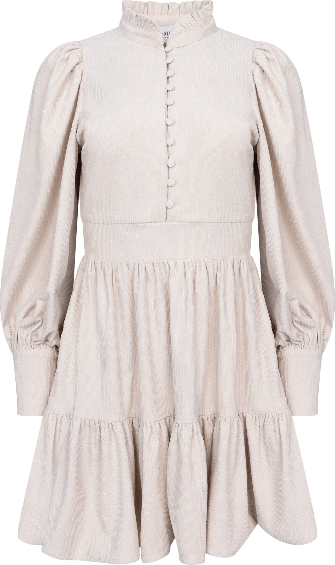 Liv Cord Solid Dress - Creme